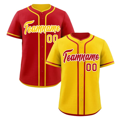 Custom Red White Reversible Baseball Jersey Classic Style For Youth Team Design Service