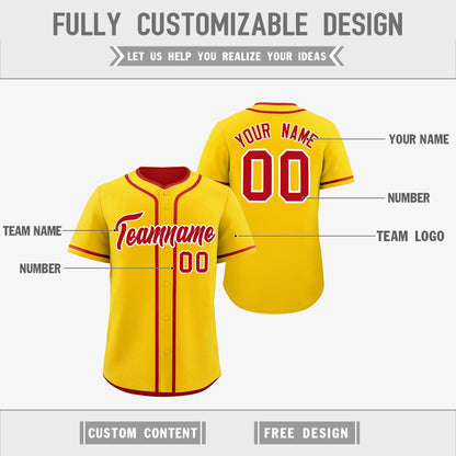 Custom Red White Reversible Baseball Jersey Classic Style For Youth Team Design Service