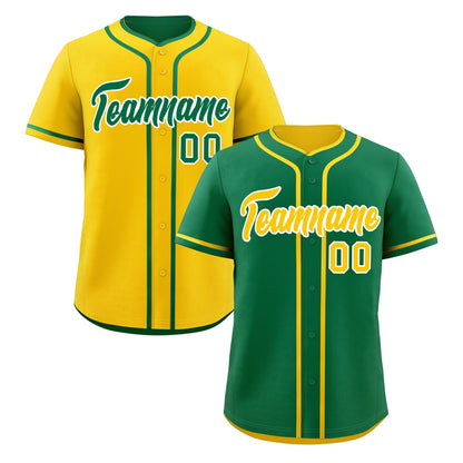 Custom Gold White Reversible Baseball Jersey Classic Style For Youth Team Design Service