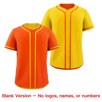 Custom Gold White Reversible Baseball Jersey Classic Style Add Team Name & Player Number Moisture-Wicking