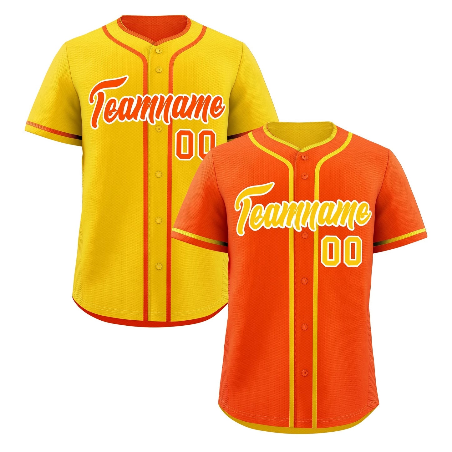 Custom Gold White Reversible Baseball Jersey Classic Style Add Team Name & Player Number Moisture-Wicking