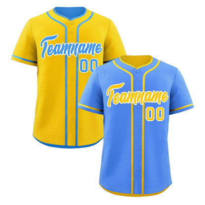 Custom Gold White Reversible Baseball Jersey Classic Style For Youth Team Design Service