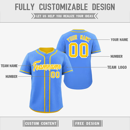 Custom Gold White Reversible Baseball Jersey Classic Style For Youth Team Design Service