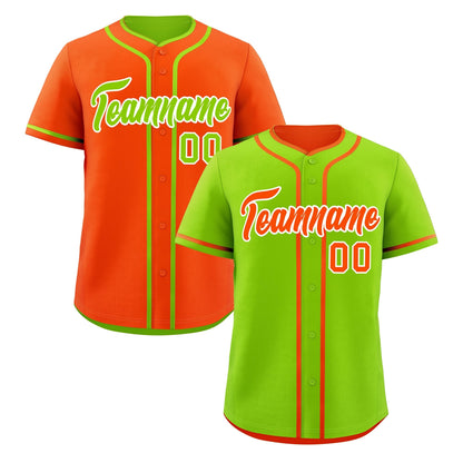 Custom Orange White Reversible Baseball Jersey Classic Style Add Team Name & Player Number Moisture-Wicking