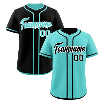 Custom Black White Reversible Baseball Jersey Classic Style For Youth Team Design Service