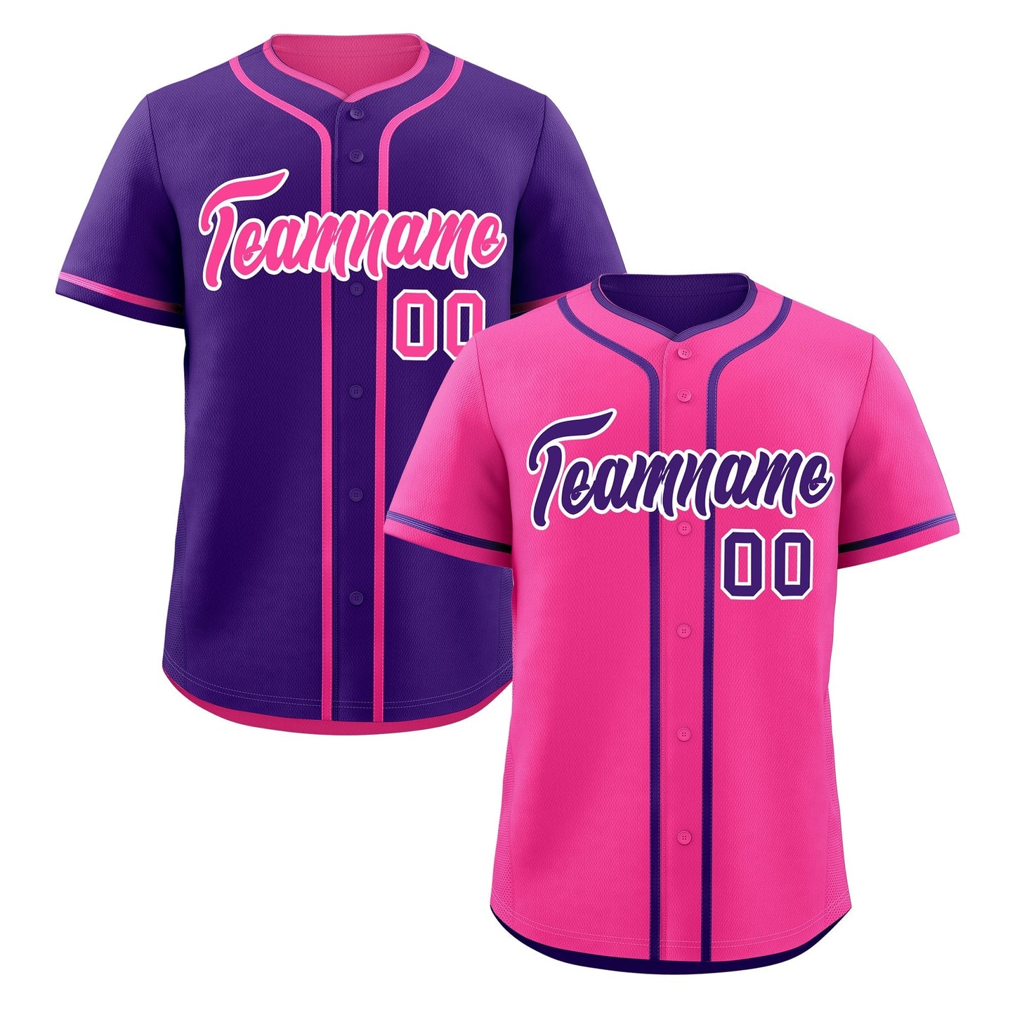 Custom Purple White Reversible Baseball Jersey Classic Style Add Team Name & Player Number Moisture-Wicking