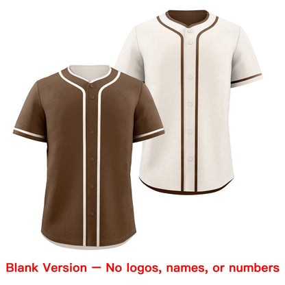 Custom Cream Reversible Baseball Jersey Classic Style For Youth Team Design Service