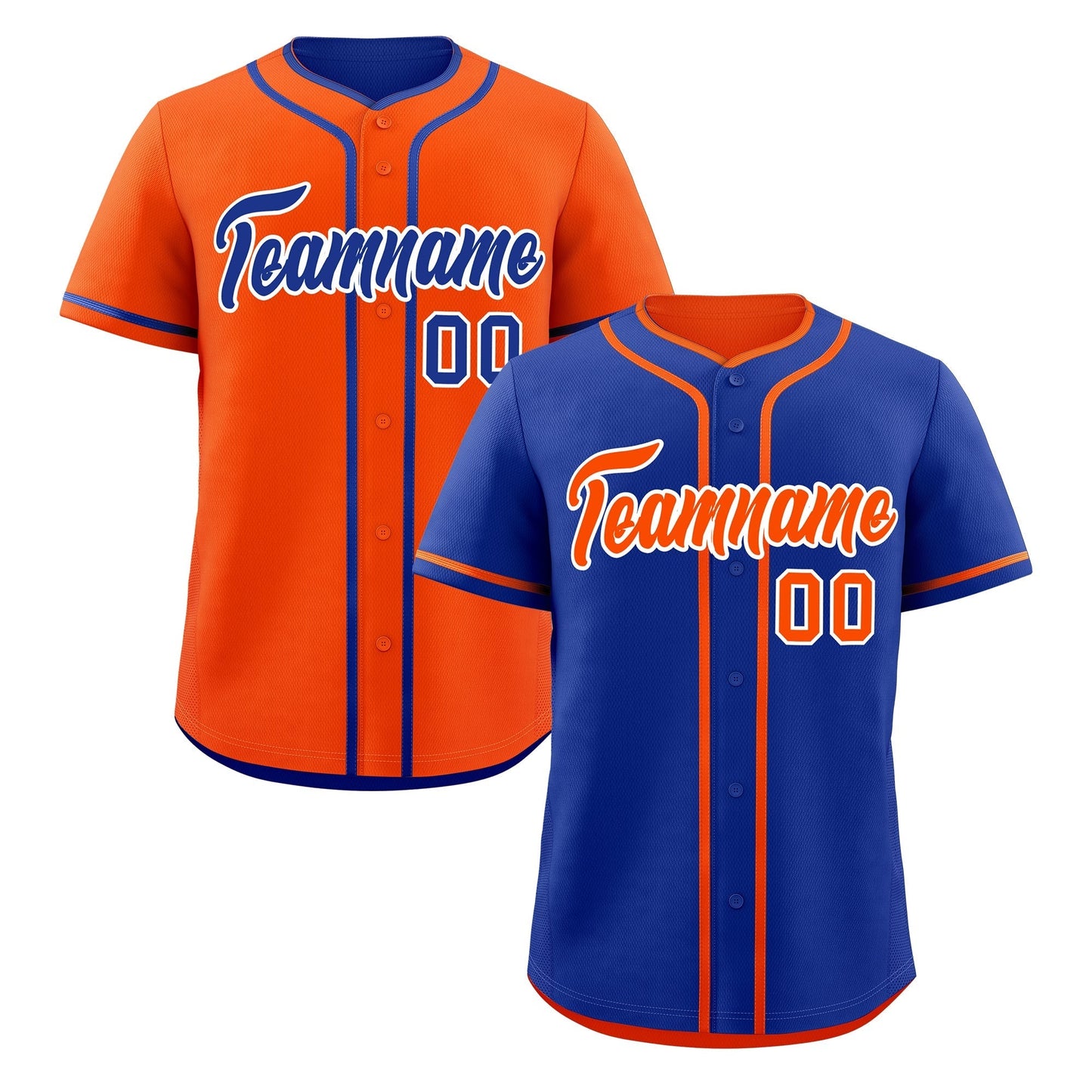 Custom Orange White Reversible Baseball Jersey Classic Style For Youth Team Design Service