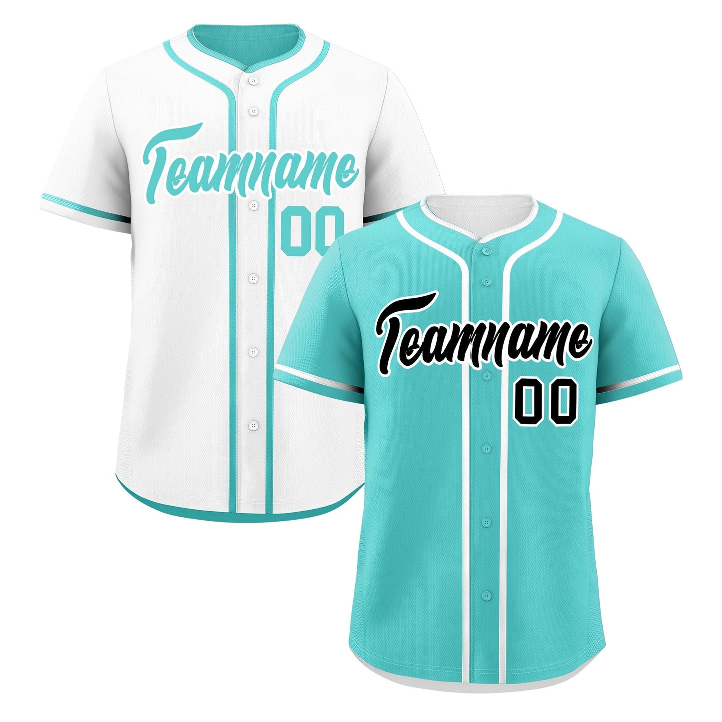 Custom Black White Reversible Baseball Jersey Classic Style Add Team Name & Player Number Moisture-Wicking
