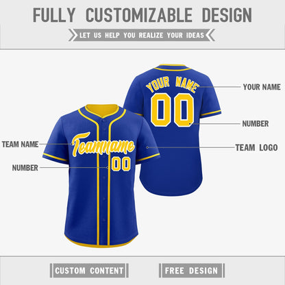 Custom Gold White Reversible Baseball Jersey Classic Style For Youth Team Design Service