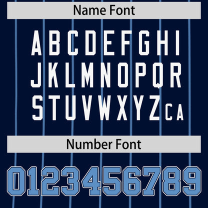 Custom Navy Light Blue Reversible Baseball Jersey Stripe Fashion Game Day & Tournament Wear Breathable