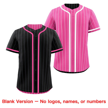 Custom Black Pink Reversible Baseball Jersey Stripe Fashion Game Day & Tournament Wear Lightweight