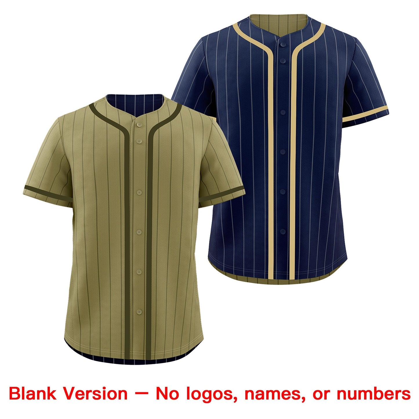 Custom Navy Olive Reversible Baseball Jersey Stripe Fashion Game Day & Tournament Wear Lightweight