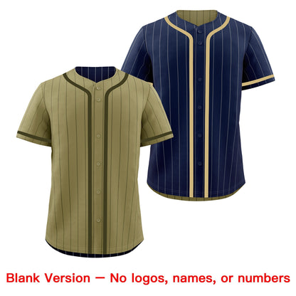 Custom Navy Olive Reversible Baseball Jersey Stripe Fashion Game Day & Tournament Wear Lightweight
