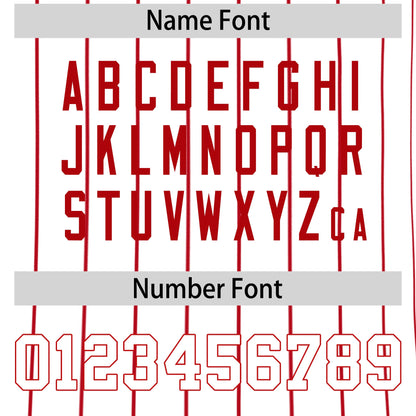 Custom Red White Reversible Baseball Jersey Stripe Fashion Game Day & Tournament Wear Breathable