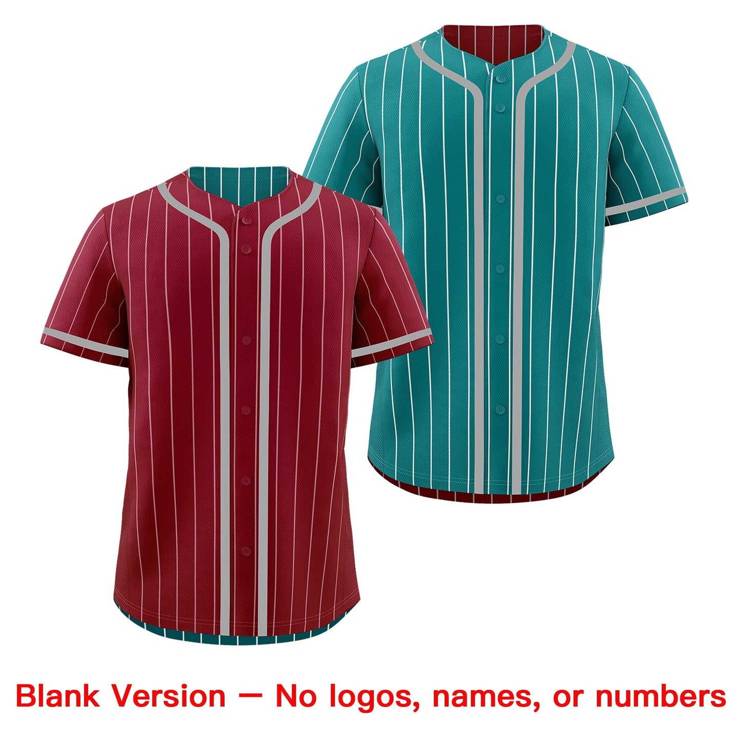 Custom Crimson Teal Reversible Baseball Jersey Stripe Fashion Game Day & Tournament Wear Lightweight