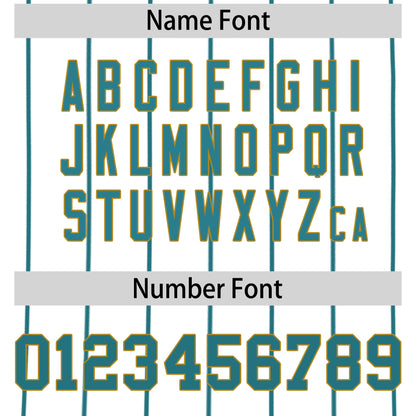 Custom Teal White Reversible Baseball Jersey Stripe Fashion Game Day & Tournament Wear Lightweight