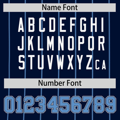 Custom Navy Light Blue Reversible Baseball Jersey Stripe Fashion Game Day & Tournament Wear Breathable
