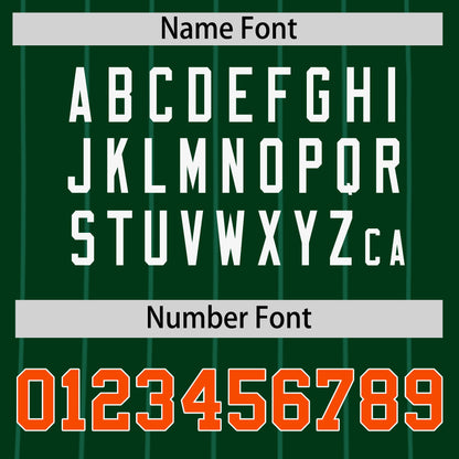 Custom Green Orange Reversible Baseball Jersey Stripe Fashion Game Day & Tournament Wear Lightweight