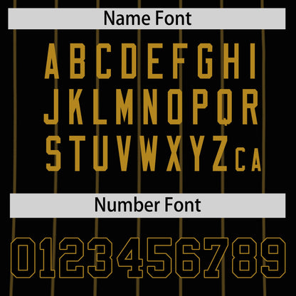 Custom Black Old Gold Reversible Baseball Jersey Stripe Fashion Game Day & Tournament Wear Breathable