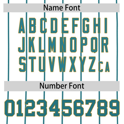 Custom Teal White Reversible Baseball Jersey Stripe Fashion Game Day & Tournament Wear Lightweight