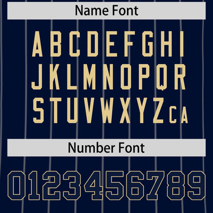 Custom Cream Navy Reversible Baseball Jersey Stripe Fashion Game Day & Tournament Wear Breathable