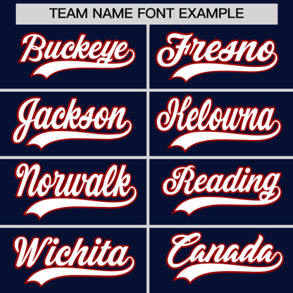 Custom White Red Navy Reversible Baseball Jersey Classic Style Two-Button Team Uniform