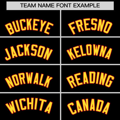 Custom Red Gold Reversible Baseball Jersey Classic Style Two-Button Team Uniform