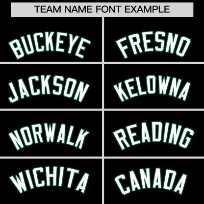 Custom White Kelly Green Black Reversible Baseball Jersey Classic Style Two-Button Team Uniform