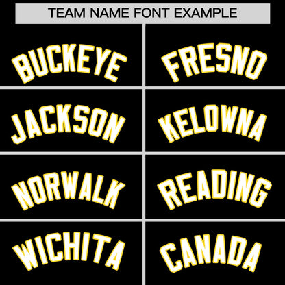 Custom White Gold Black Reversible Baseball Jersey Classic Style Two-Button Team Uniform