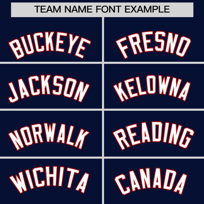 Custom White Red Navy Reversible Baseball Jersey Classic Style Two-Button Team Uniform