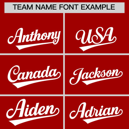 Custom White Gold Red Reversible Baseball Jersey Classic Style Two-Button Team Uniform