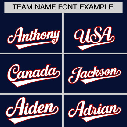 Custom White Red Navy Reversible Baseball Jersey Classic Style Two-Button Team Uniform