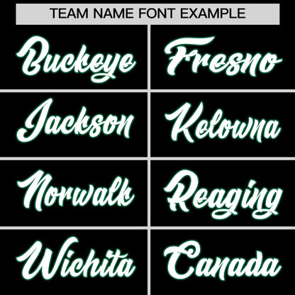 Custom White Kelly Green Black Reversible Baseball Jersey Classic Style Two-Button Team Uniform