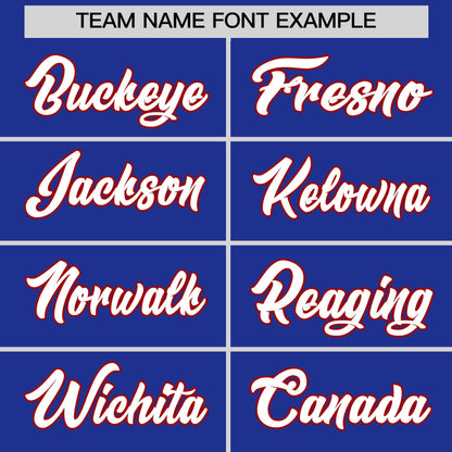 Custom White Red Royal Blue Reversible Baseball Jersey Classic Style Two-Button Team Uniform