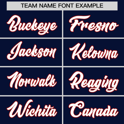 Custom White Red Navy Reversible Baseball Jersey Classic Style Two-Button Team Uniform