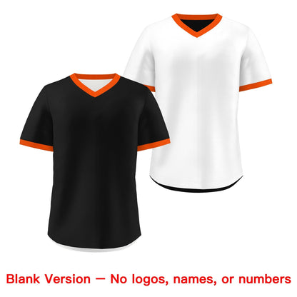 Custom Black White Reversible Pullover Baseball Jersey Classic Style Lightweight