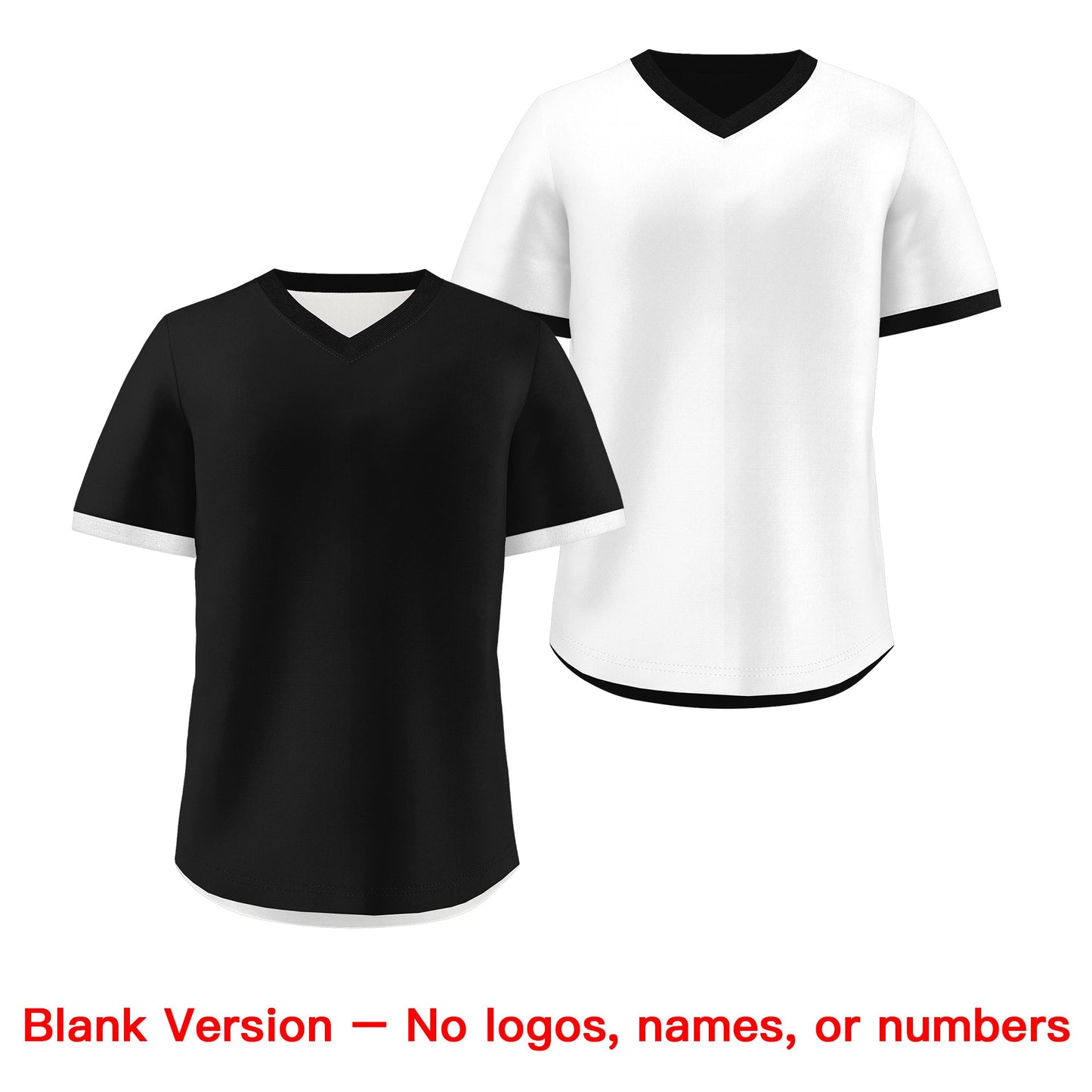 Custom Black White Reversible Pullover Baseball Jersey Classic Style Breathable