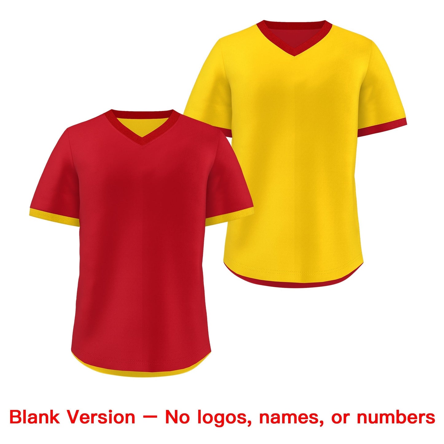 Custom Gold Red Reversible Pullover Baseball Jersey Classic Style Lightweight