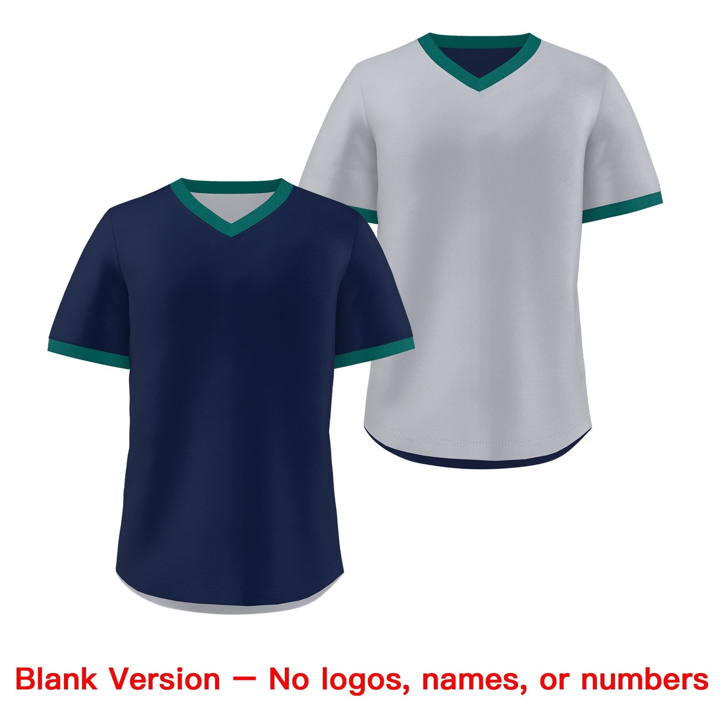 Custom Teal Silver Reversible Pullover Baseball Jersey Classic Style Quick Dry