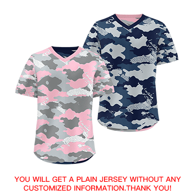 Custom Silver Gray Light Pink Reversible Pullover Baseball Jersey Camo Lightweight