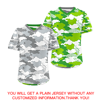 Custom Silver Light Green Reversible Pullover Baseball Jersey Camo Lightweight