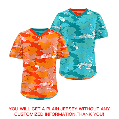 Custom Orange Light Orange Teal Reversible Pullover Baseball Jersey Camo Stretch Fabric