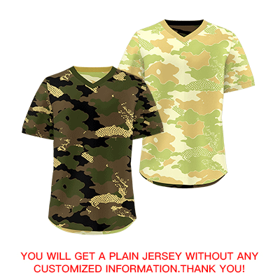 Custom Olive Light Brown Khaki Reversible Pullover Baseball Jersey Camo Lightweight