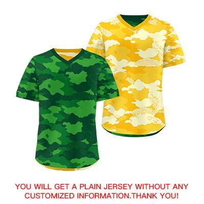 Custom Kelly Green Light Green Yellow Reversible Pullover Baseball Jersey Camo Stretch Fabric