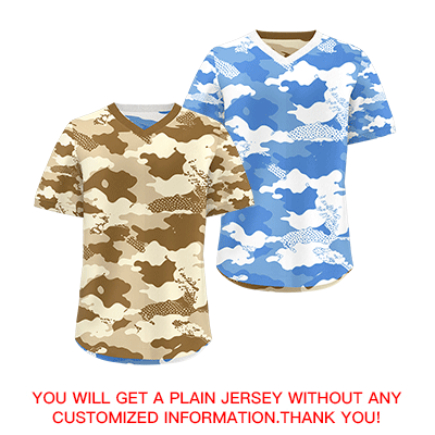 Custom Camel Cream Powder Blue Reversible Pullover Baseball Jersey Camo Lightweight