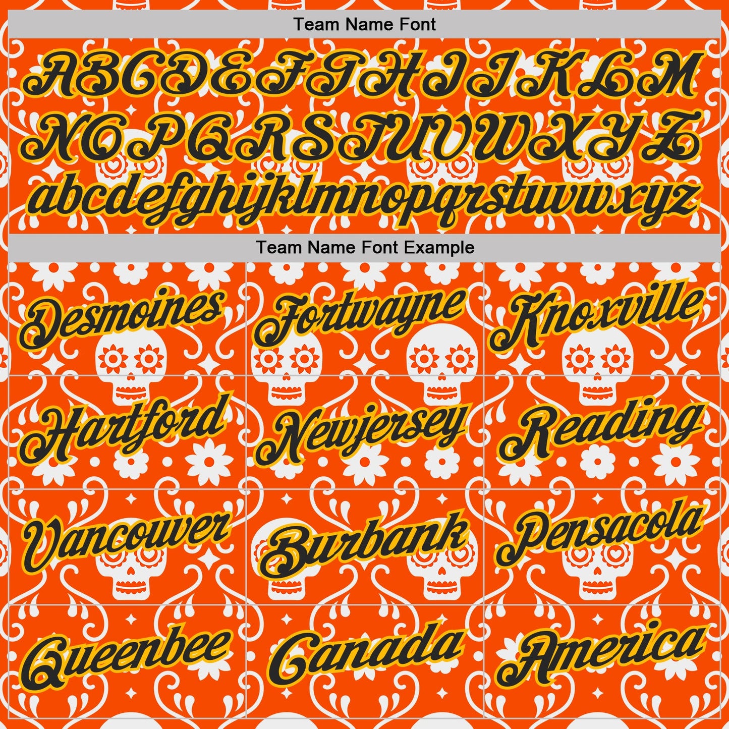 Custom Orange Black-Gold Day of the Dead Mexican Sugar Skull Performance Polo Shirt