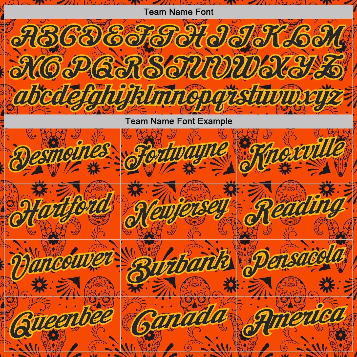 Custom Orange Black-Gold Day of the Dead Mexican Sugar Skull Performance Polo Shirt