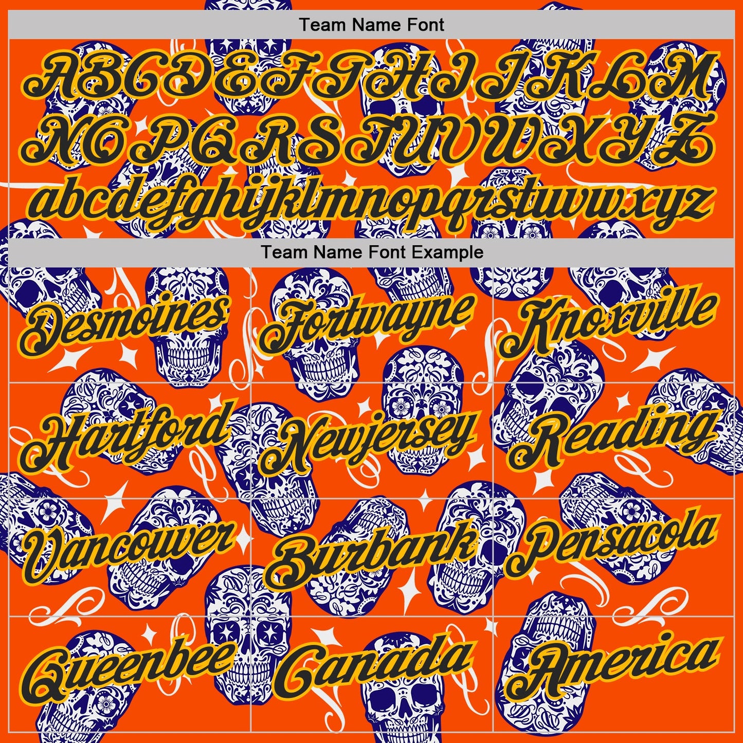 Custom Orange Black-Gold Day of the Dead Mexican Sugar Skull Performance Polo Shirt