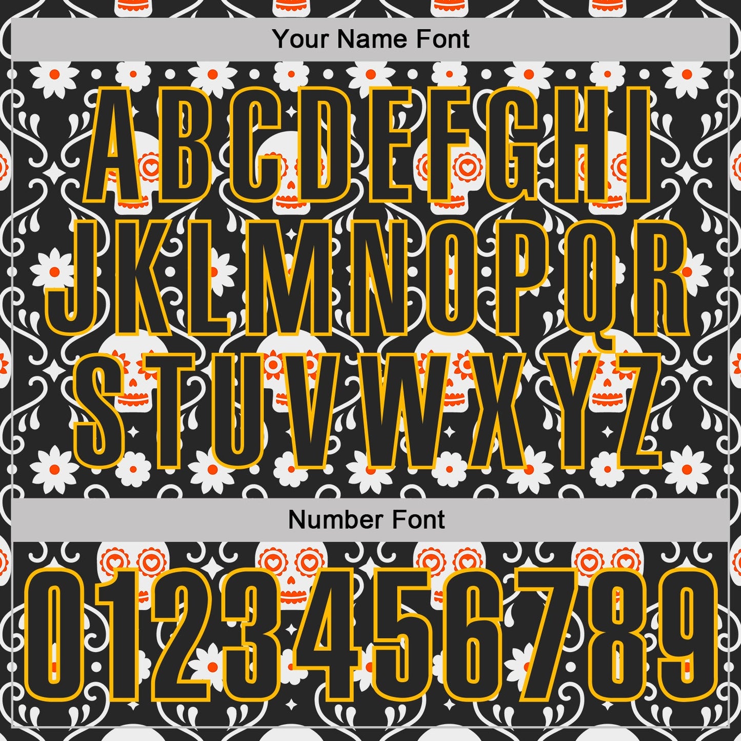 Custom Black-Gold Day of the Dead Mexican Sugar Skull Performance Polo Shirt